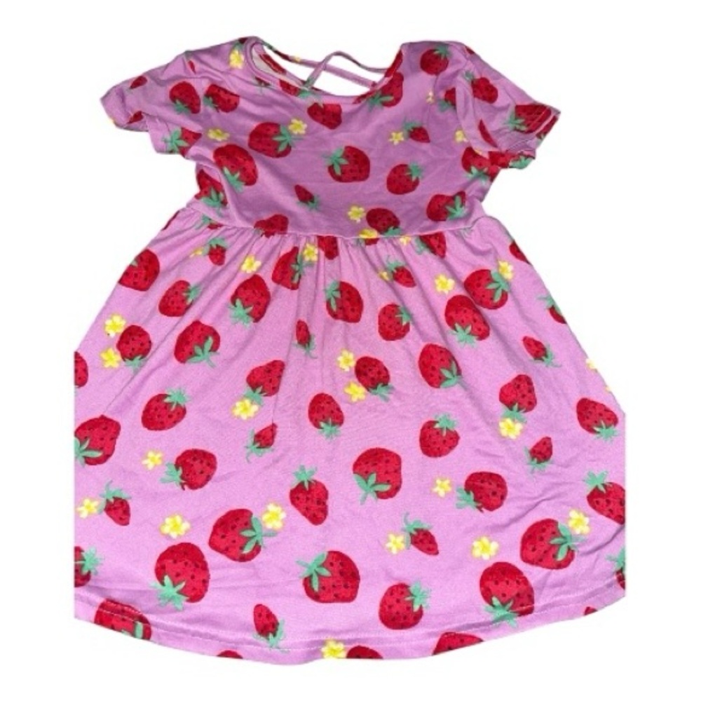 wonder nation Pink Strawberry Print Casual Dress